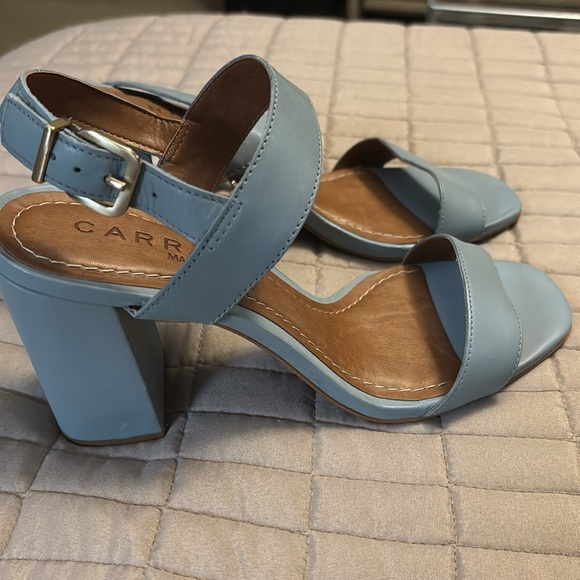 Carrano leather Heels Size 8 Blue - Picture 3 of 6